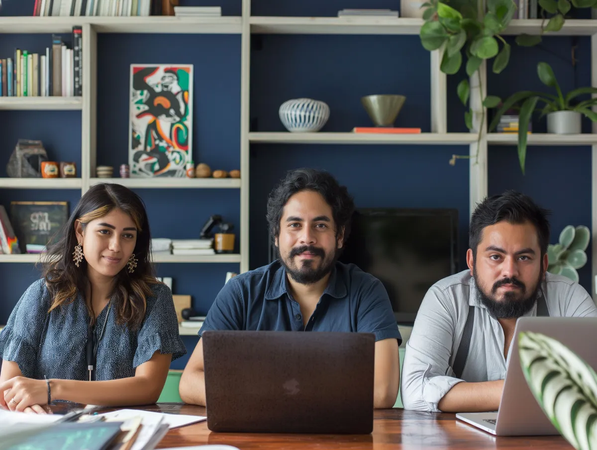 Grupo de escritores reunidos debatendo projetos e estilos autorais